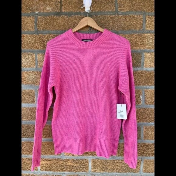Something navy wool blend pink sweater size small - Picture 4 of 11